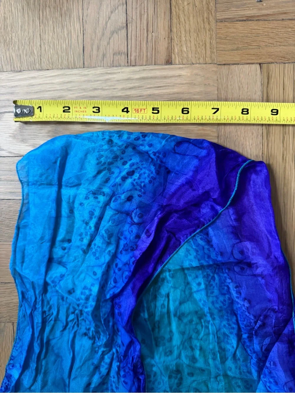 Silk Blue Teal scarf